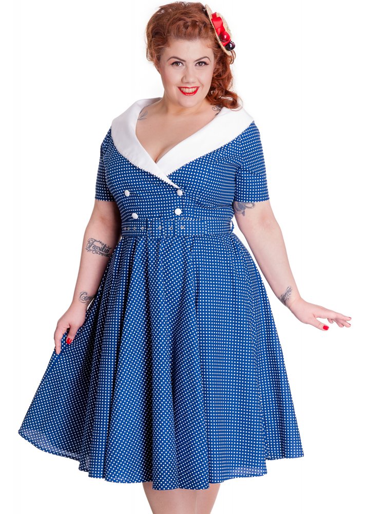 Hell Bunny Claudia 50s Plus Dress Attitude Clothing 