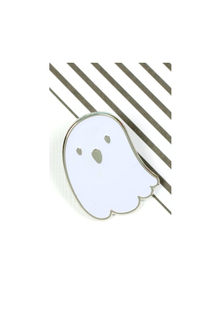 Punky Pins Glow In The Dark Ghost Enamel Pin Badge Attitude Clothing 