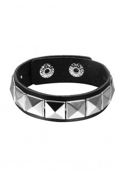 Silver Pyramid Stud Wristband