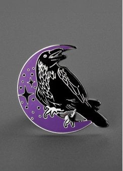 Purple Raven Enamel Pin