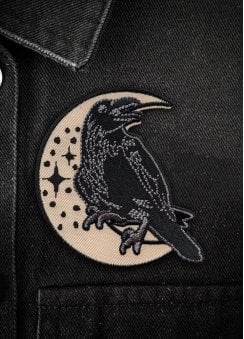 Raven Iron On Patch