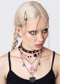 Skeletal Passion Multichain Necklace Set