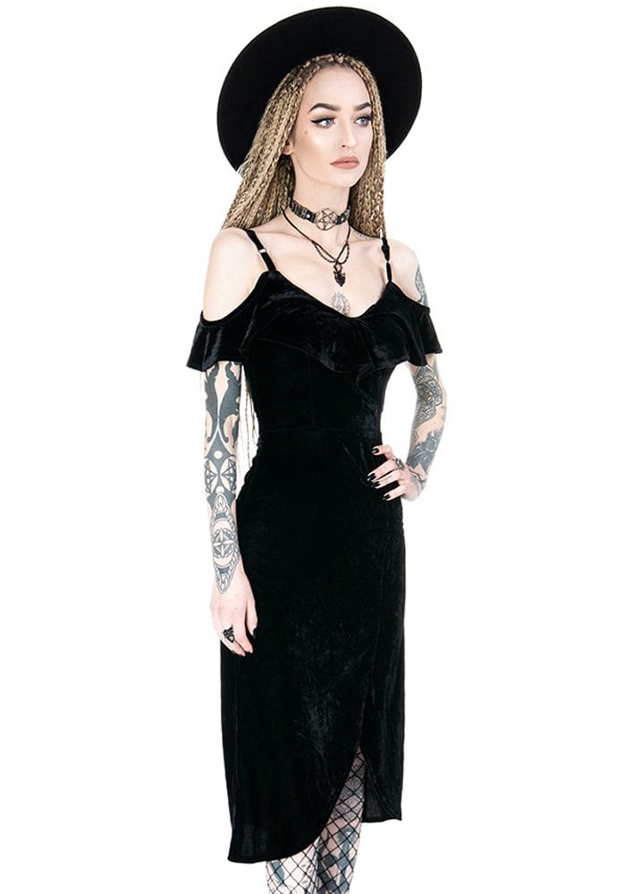 Restyle Gloria Velvet Dress Attitude Clothing